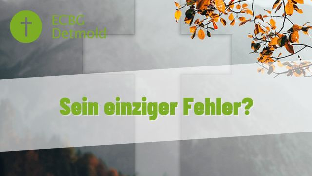 Sein einziger Fehler