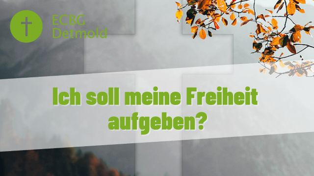 Ich soll meine Freiheit aufgeben?